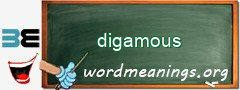 WordMeaning blackboard for digamous
